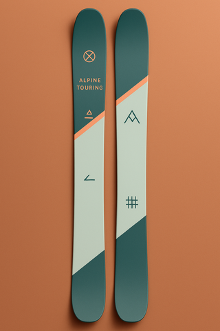 Turing ski with orange line