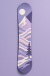 Snowboard snowy forest
