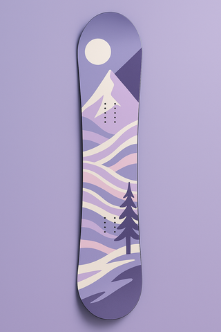 Snowboard snowy forest