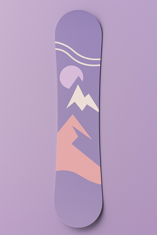 Snowboard Lillac with lilla background