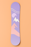 Snowboard Lillac with  yellow background
