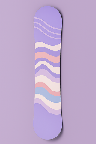 Snowboard with lines