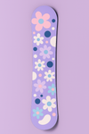 Snowboard purple with little flowers